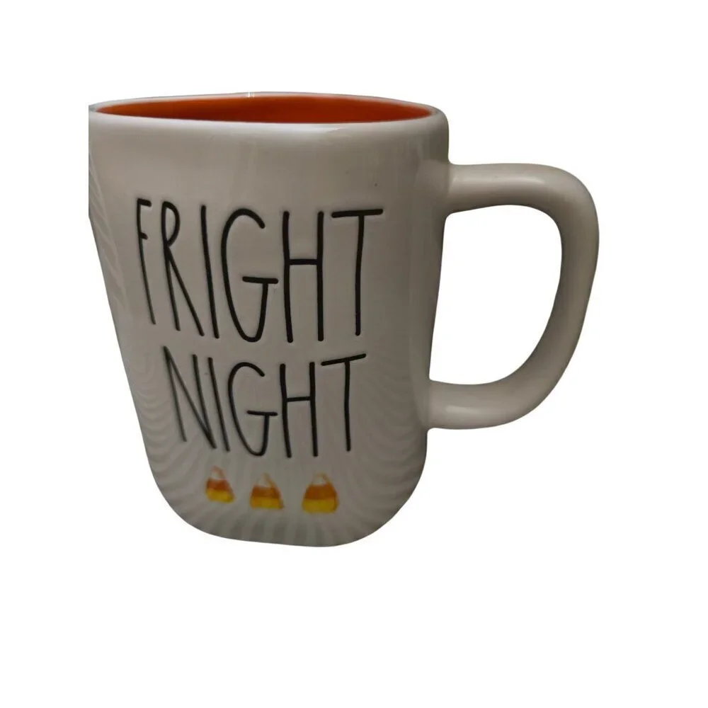 Rae Dunn Artisan by Magenta Fright Night Halloween Coffee Mug Candy Corn Icon